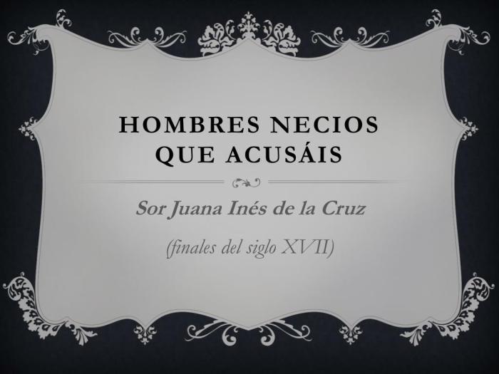 Hombres necios que acusais analisis