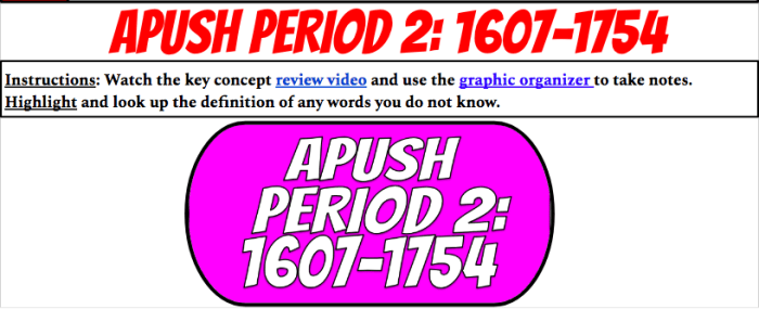 Apush period 2 key concepts